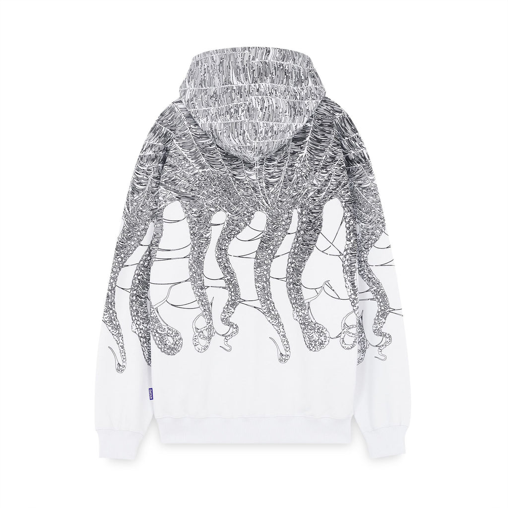 Octopus Cobweb Zip Hoodie by Luca Devinu