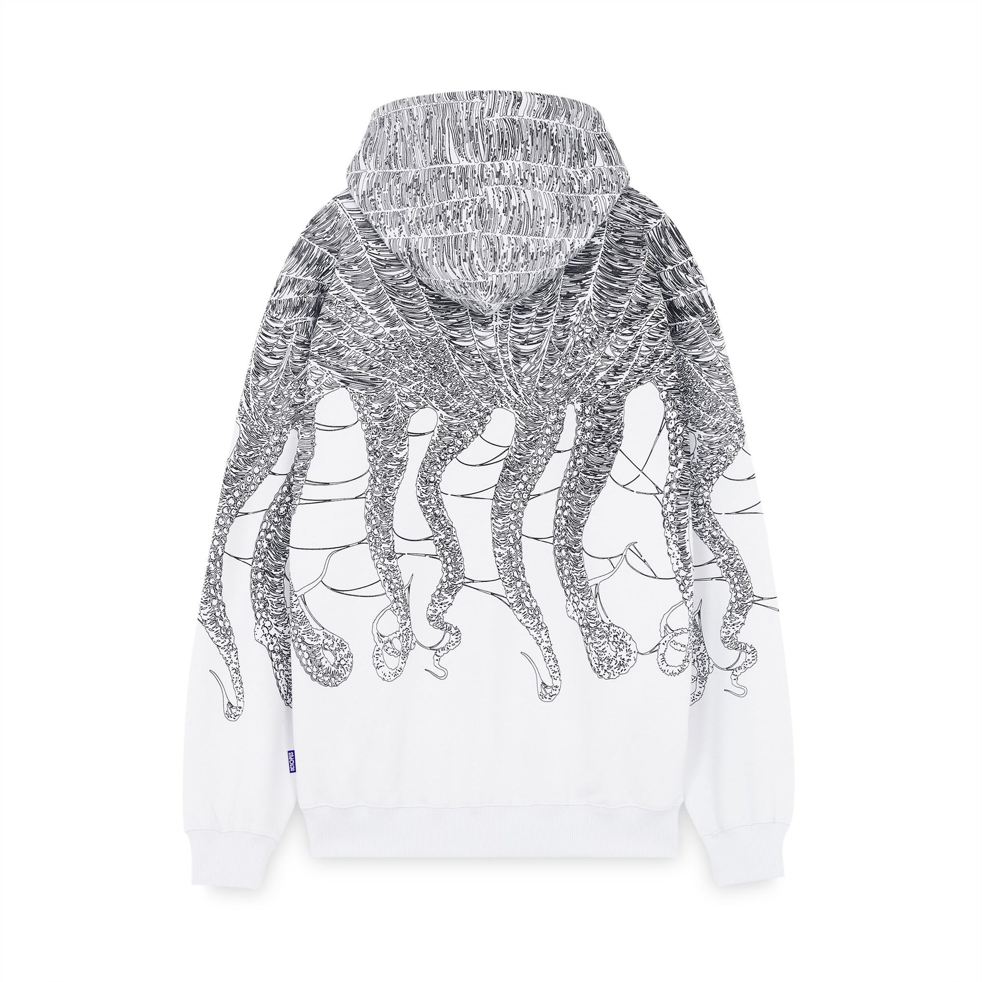Octopus Cobweb Zip Hoodie by Luca Devinu