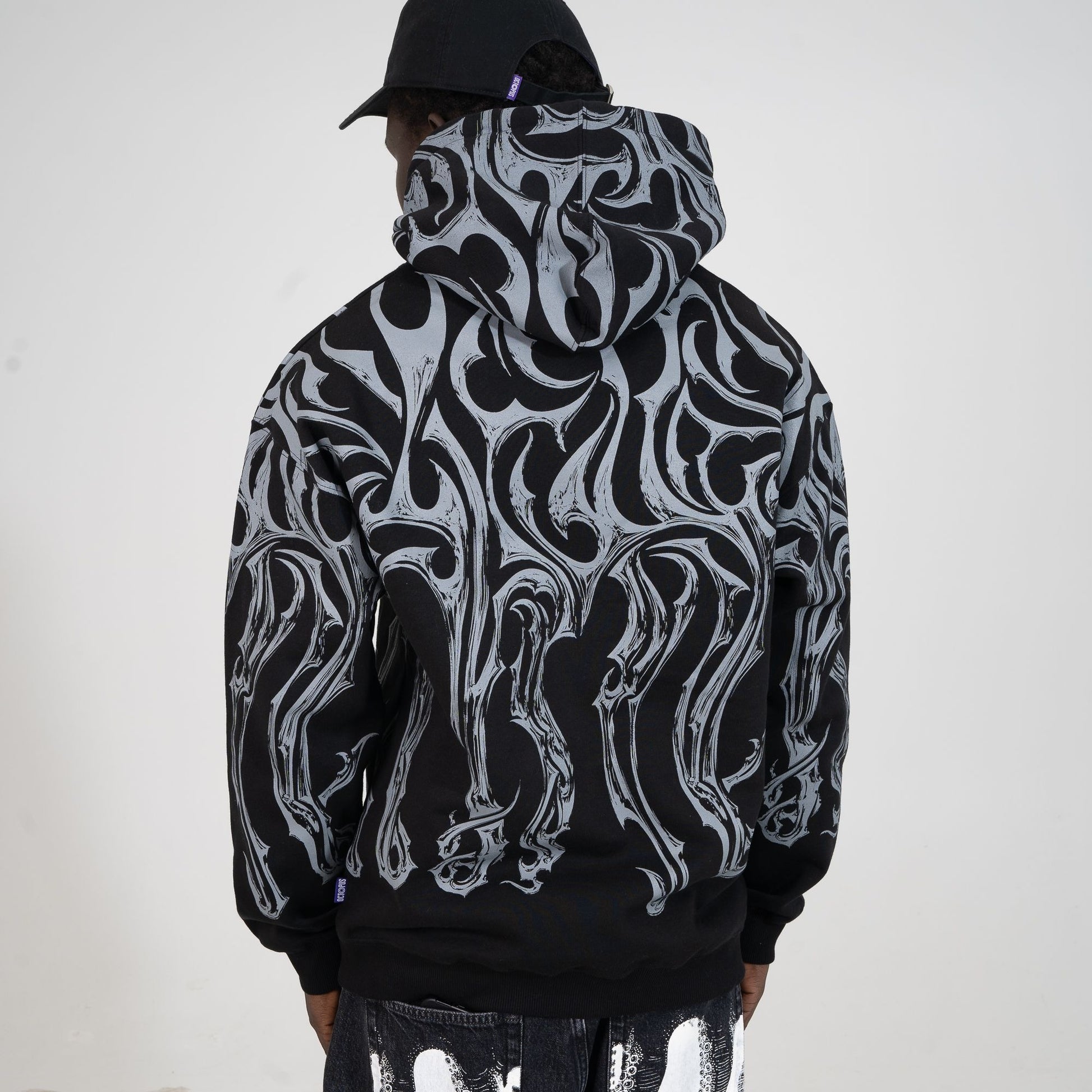 Octopus Tribal Blade Hoodie by Luca Devinu
