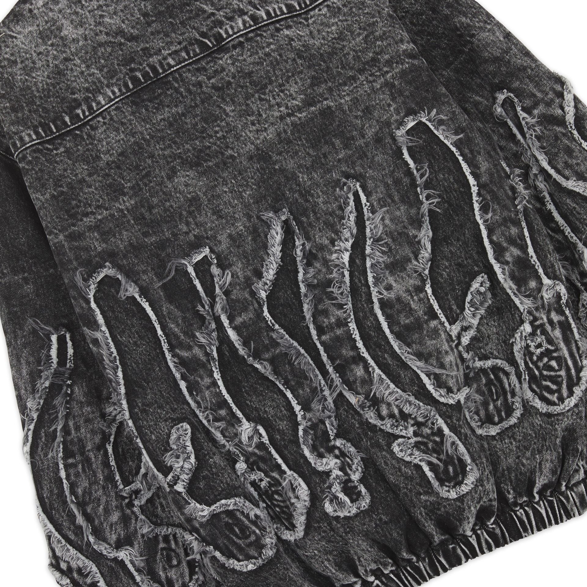 Octopus Fringed Denim Bomber