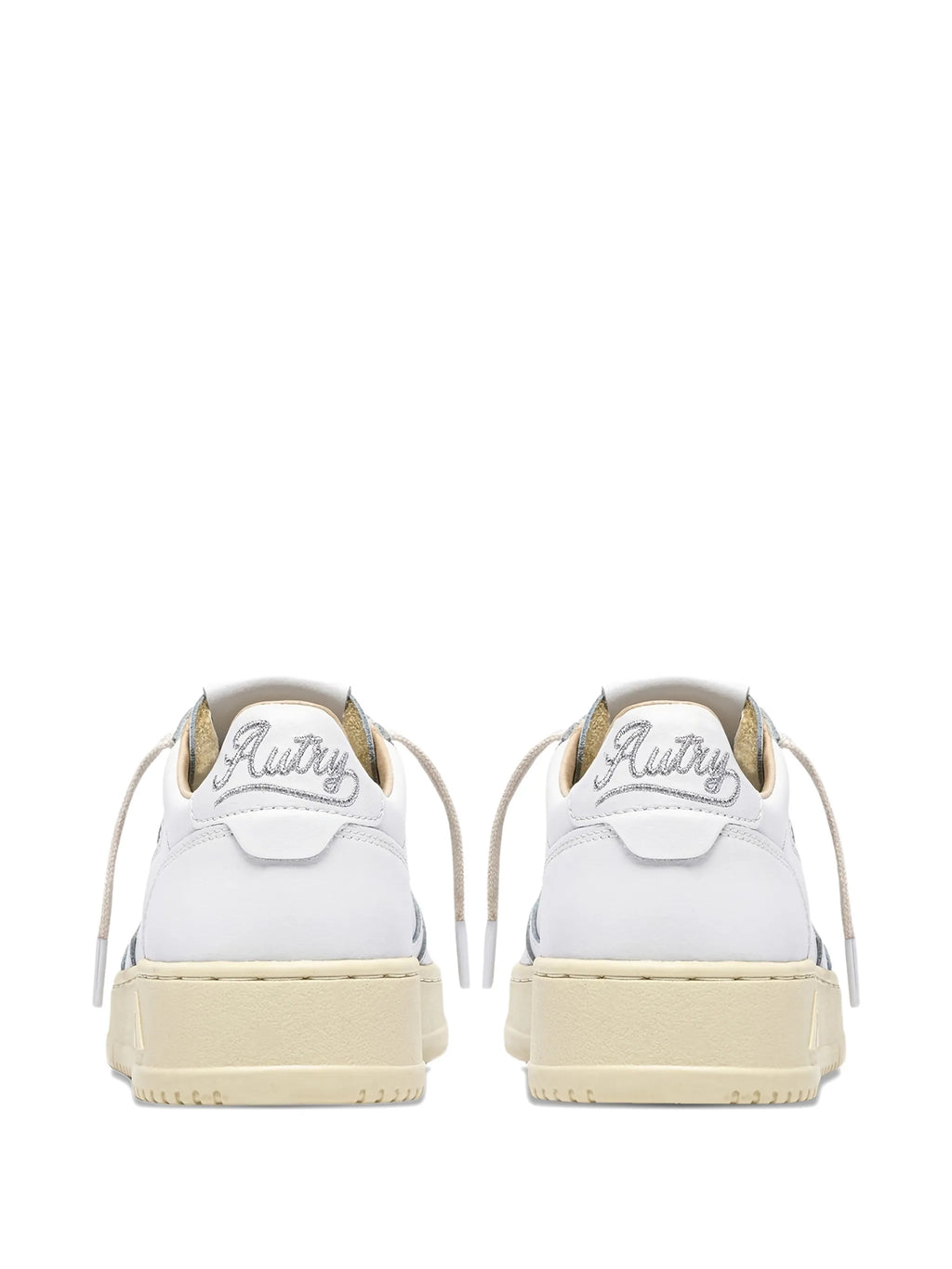 SNEAKERS MEDALIST LOW IN PELLE BIANCA CON DETTAGLI ARGENTO