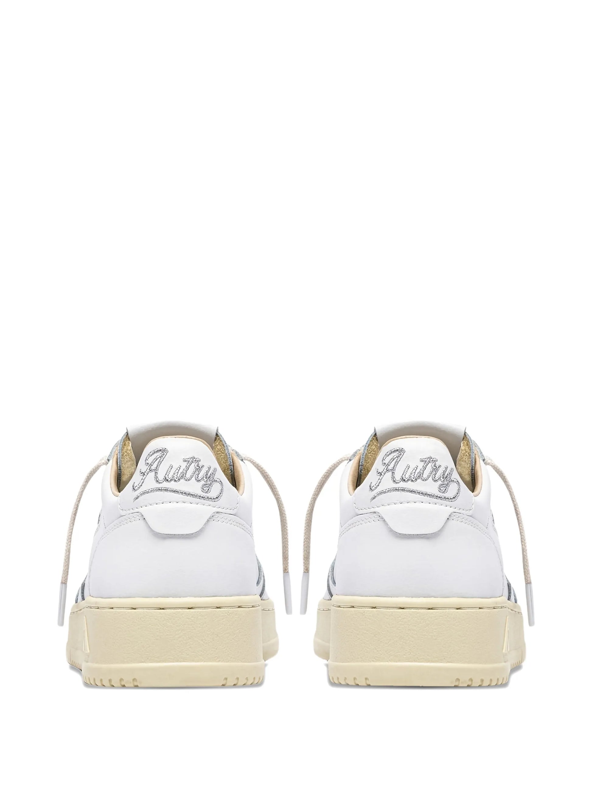 SNEAKERS MEDALIST LOW IN PELLE BIANCA CON DETTAGLI ARGENTO