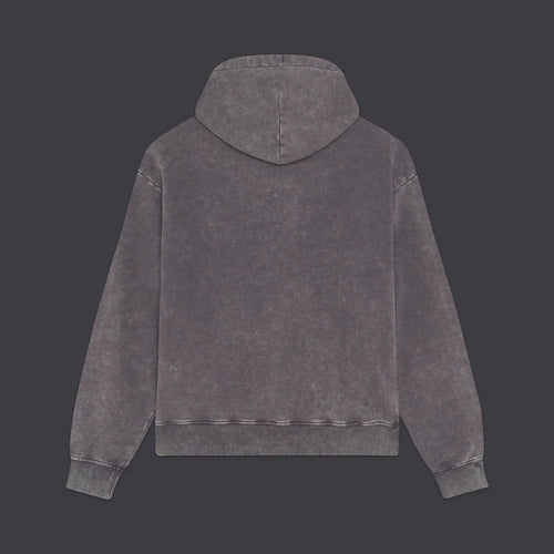 Acid Wash Hoodie Grey DOLLY NOIRE
