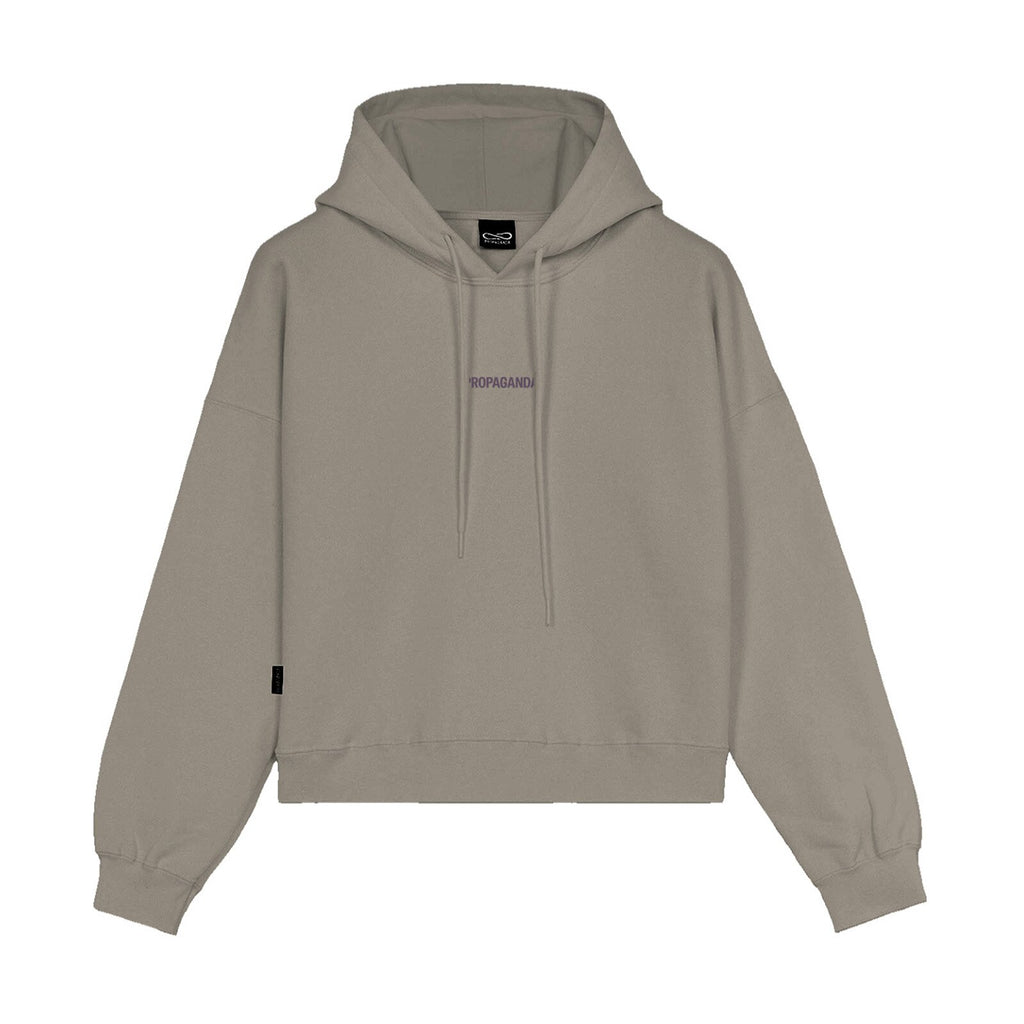 PROPAGANDA Ribs Woman Cropped Hoodie Sand