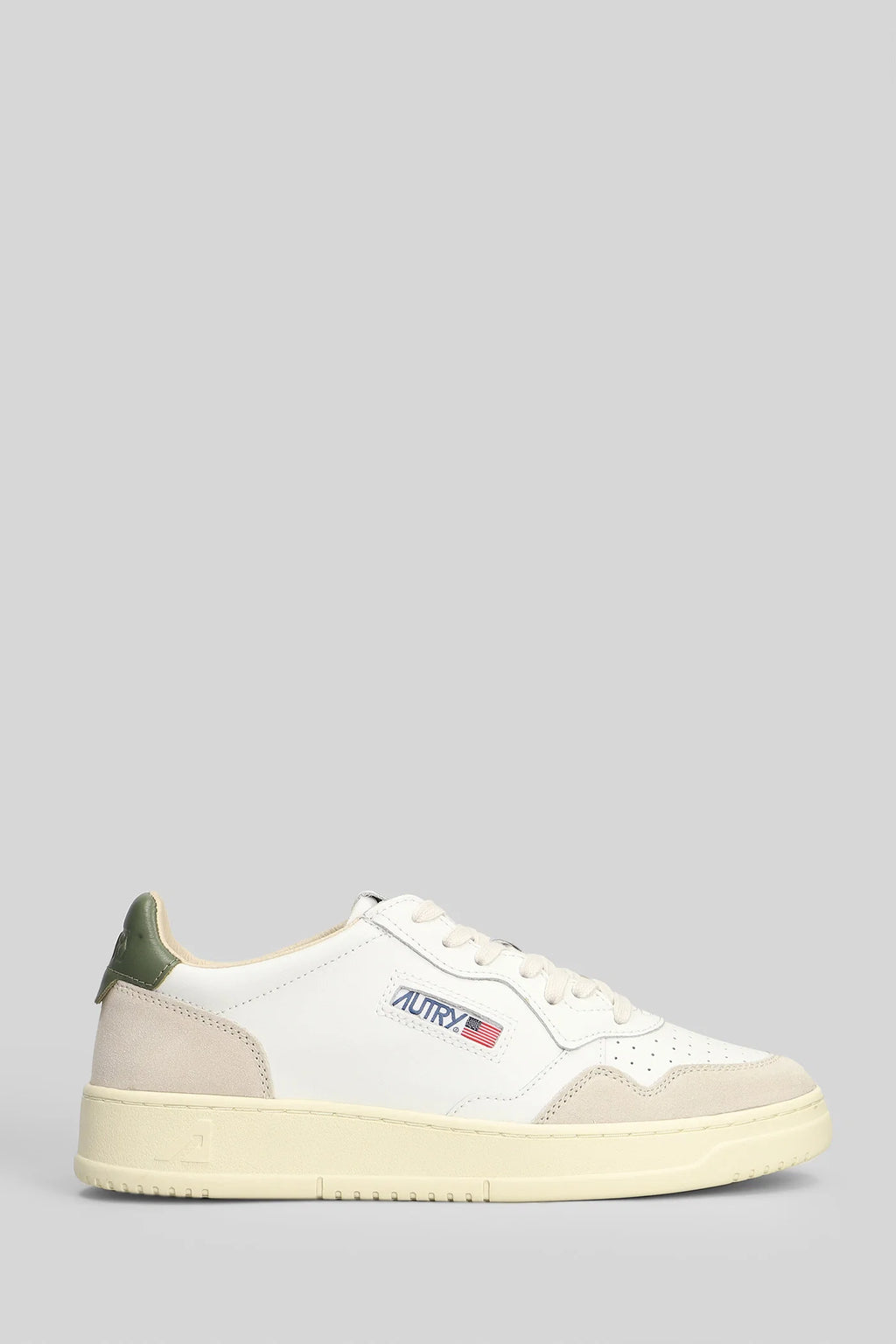 Autry SNEAKERS MEDALIST LOW IN PELLE E CAMOSCIO BIANCO